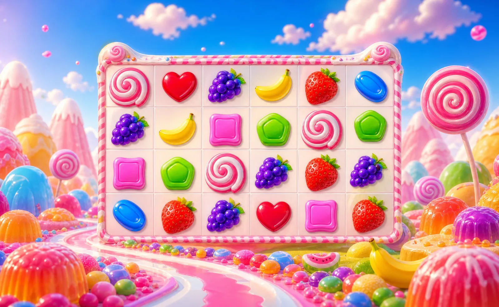 Sweet Bonanza tarzı renkli slot oyunu görseli